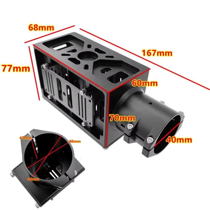 XAERO D40 40mm X8 Support de fixation en aluminium pour ESC double moteur pour drone lourd à tube en carbone