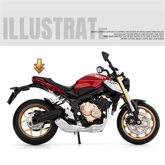 Modèle de moto de course en alliage Dream Wing CB650R 1:12