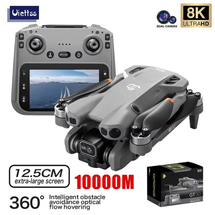 Drone professionnel GT50 8K HD avec double caméra, télécommande, grand écran, WIFI 5G, drone à évitement d'obstacles, quadricoptère
