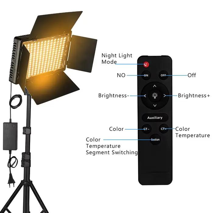 Nagnahz U800+ LED Video Light Photo Studio Lampe Bicolore 2500K-8500k Dimmable avec Trépied Télécommande pour Enregistre