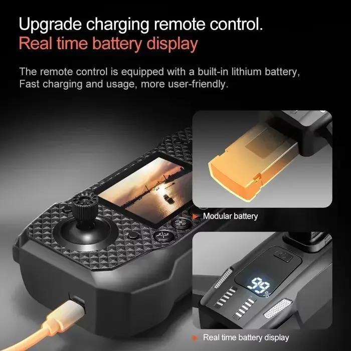 Drone RC M6 Écran Professionnel 8K HD Drone RC sans fil avec évitement d'obstacles pour photos et vidéos aériennes occasions spéciales