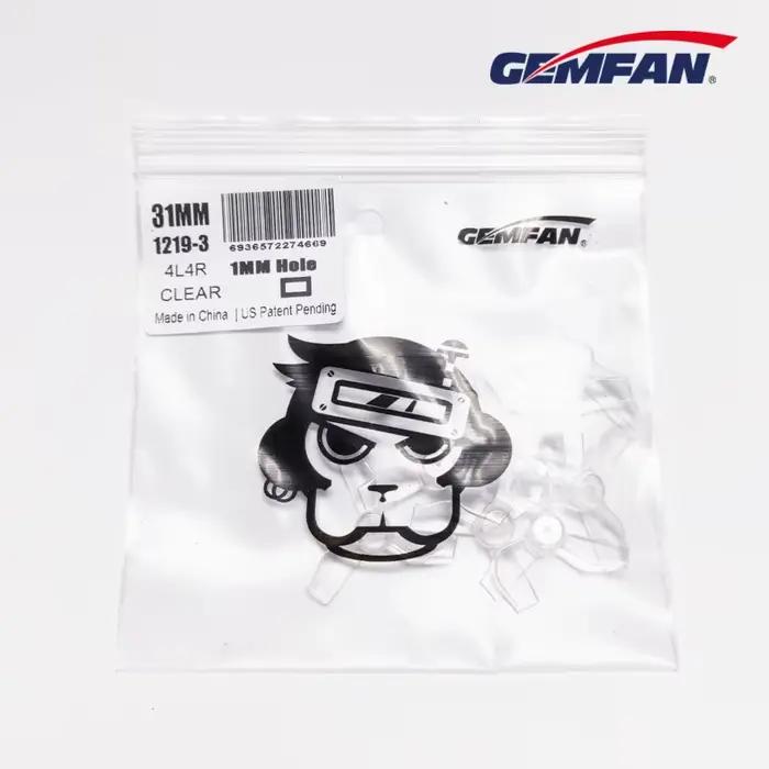GEMFAN PMPC1219 1.2" Tri-Blade PC Prop 4 Paires pour Micro Drone FPV Cinewhoop Toothpick Indoor 5 Couleurs