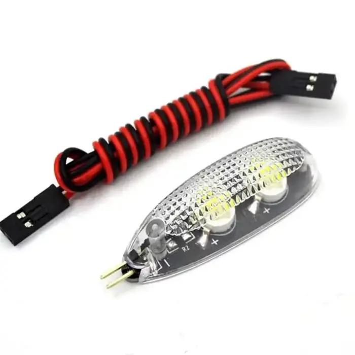 Veilleuse LED de Navigation intelligente 3W 5V/12V rouge/vert/blanc/bleu avec câble pour Drone RC
