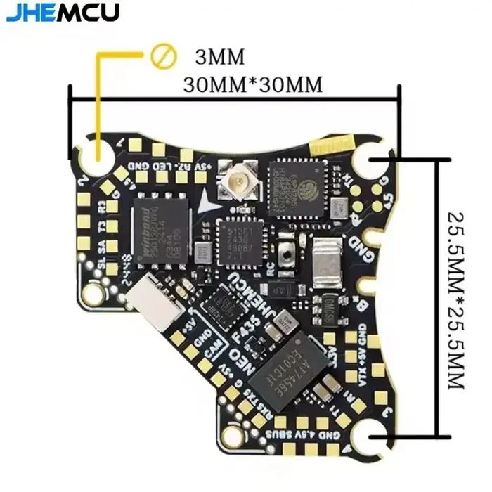 Contrôleur de vol JHEMCU F435 NEO 1S AIO 4-en-1 avec ESC 5A Dshot300 Type-C intégré ELRS 2.4G pour micro-drone Whoop