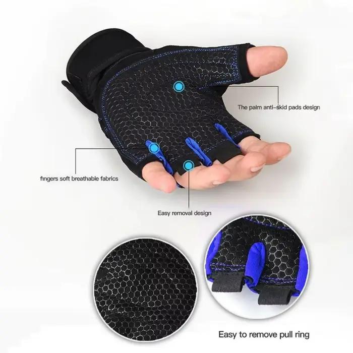 Gants de gymnastique pour hommes et femmes, Fitness, haltérophilie, bracelet, musculation, entraînement, exercice sportif, cyclisme, antichoc