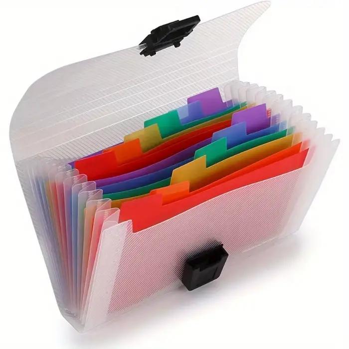 Organisateur de documents de bureau de style accordéon, porte-documents multi-poches A6, support de table portable pour reçus
