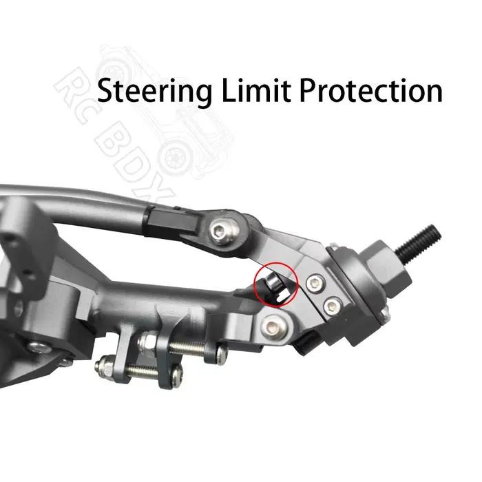 Essieu de portail avant et arrière intégré en aluminium usiné CNC anodisé pour voiture sur chenilles 1/10 RC Axial SCX10 II RGT 86100 Redcat GEN8