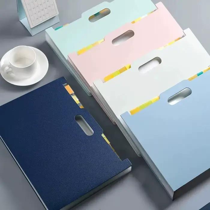 Organisateur de fichiers accordéon avec 13 poches, dossier extensible avec poche pour étiquette, ouverture verticale, format A4/Letter