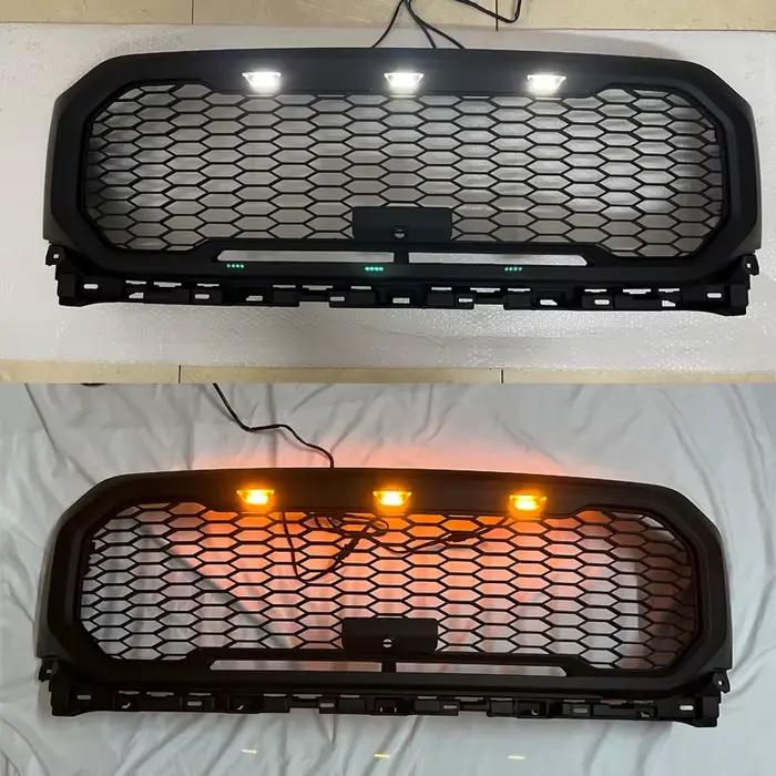 Pour Ford F150 2022 Racing Grill F-150 2021 Grilles avant Style Raptor Grilles de pare-chocs maille Grille de radiateur couverture de masque avant