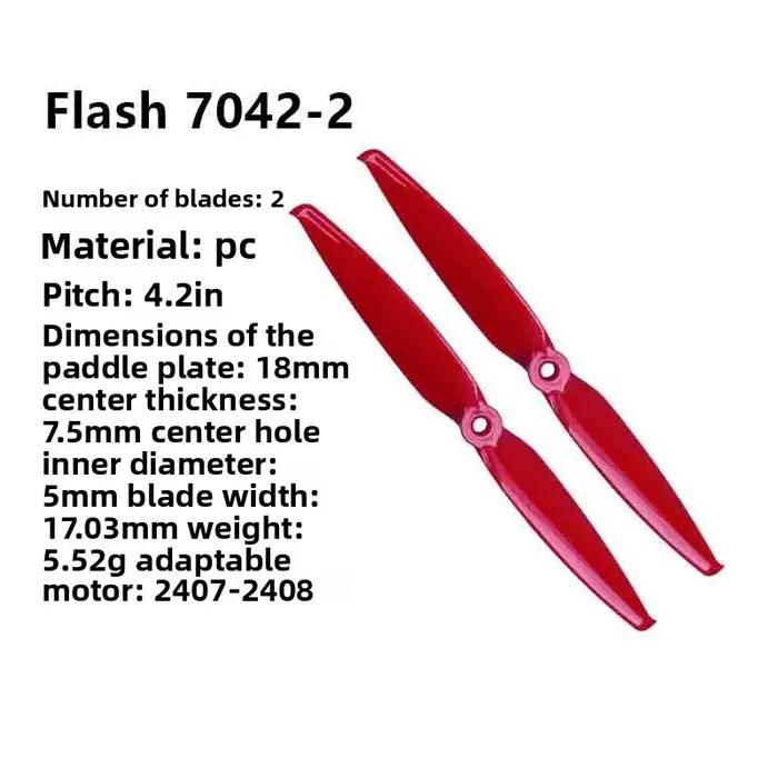 Hélices GEMFAN PC 7042 7 pouces 2CW+2CCW pour drone de course FPV
