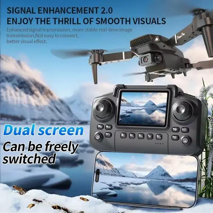 Drone professionnel E88Air grand Angle HD 1080P caméra WiFi FPV hauteur tenir pliable RC Drone Quadrotor hélicoptère jouets pour enfants