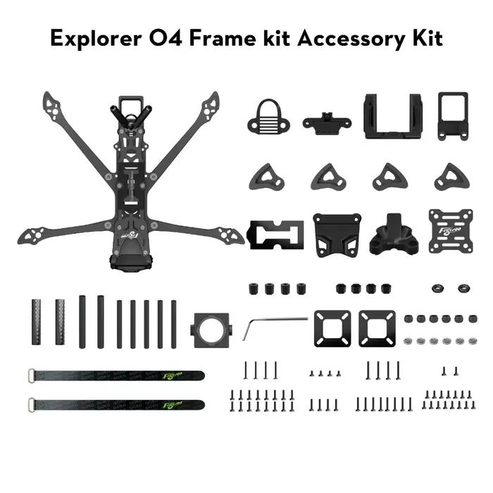 Flywoo Explorer LR O3/O4/O4 PRO LR 4 ''kit de cadre Walksnail les pièces de bricolage de drone fpv Ultra-Compact ultimes