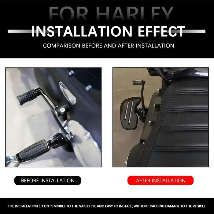 Repose-pieds avant larges pour Harley Softail Street Bob Fat Bob Breakout FXBB FXLR FXBR FXFB FXST FLSB 2018-2025