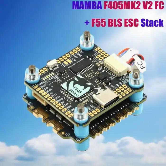 Diatone MAMBA F405MK2 F405 MK2 contrôleur de vol bêtaflight avec F55A 55A 3-6S DSHOT600 ESC pour Drone de course FPV