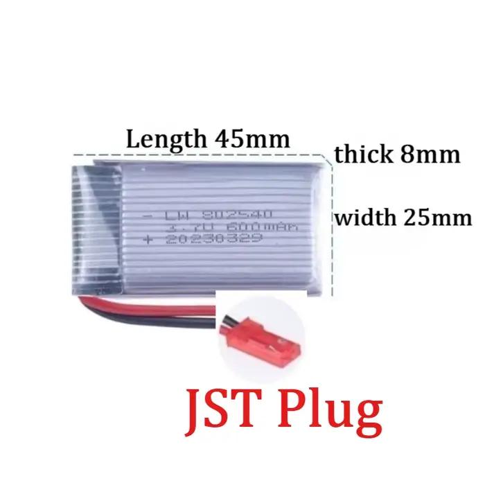 Batterie lithium-ion avec circuit de protection intégré 3.7V 600mAh pour drone