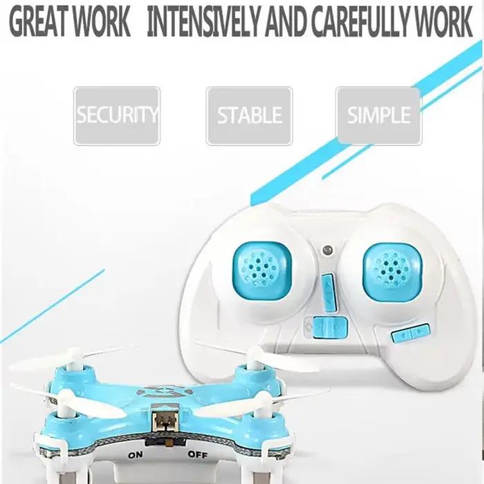 Fortement recommandé - Quadricoptère RC Cx10 Mini Drone télécommandé 2.4G 4CH avec LED