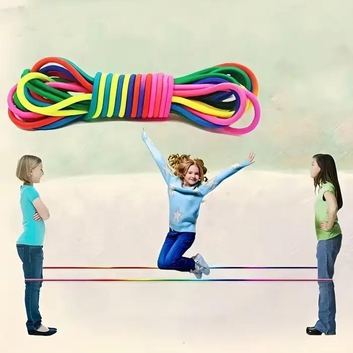 Corde à sauter Super élastique de 5 à 7M, entraînement d'endurance, jouets d'exercice amusants, intérieur et extérieur, groupe domestique, sangle de corde à sauter en caoutchouc réglable