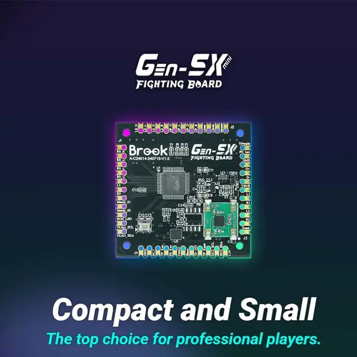 Contrôleur multi-plateforme de combat Brook Gen-5X avec effets d'éclairage RGB-LED, prend en charge PS5 Xbox Series X/Switch/PC