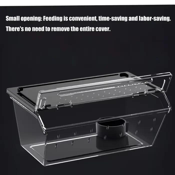 Terrariums pour Reptiles à haute Ventilation pour petits animaux de compagnie, conception transparente et facile à la surveillance, boîtier pour habitat pour petits animaux de compagnie, 87HA