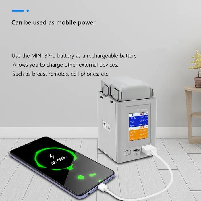Pour DJI Mini 4 Pro/Mini 3 Pro majordome de charge affichage numérique Hub