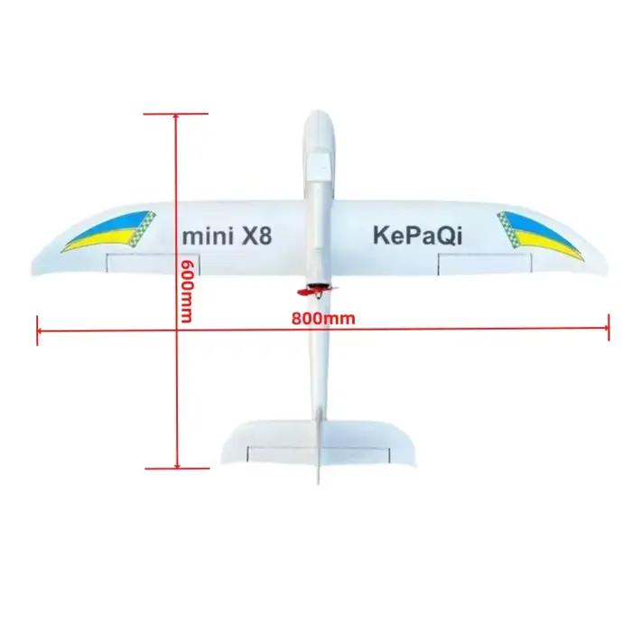 KEPAQI X8 Mini avion RC envergure 800mm planeur en mousse EPO à aile fixe