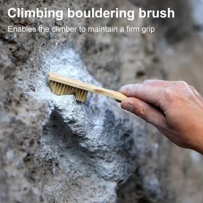 Brosse d'escalade à poils souples, épurateur d'escalade en bois Durable avec poignée ergonomique épaisse pour l'intérieur