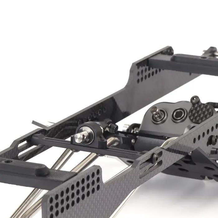 Kit de châssis LCG en carbone Performance RC avec plaque antidérapante Delrin pour plates-formes Comp sur chenilles 1/10 RC Capra SCX10 II