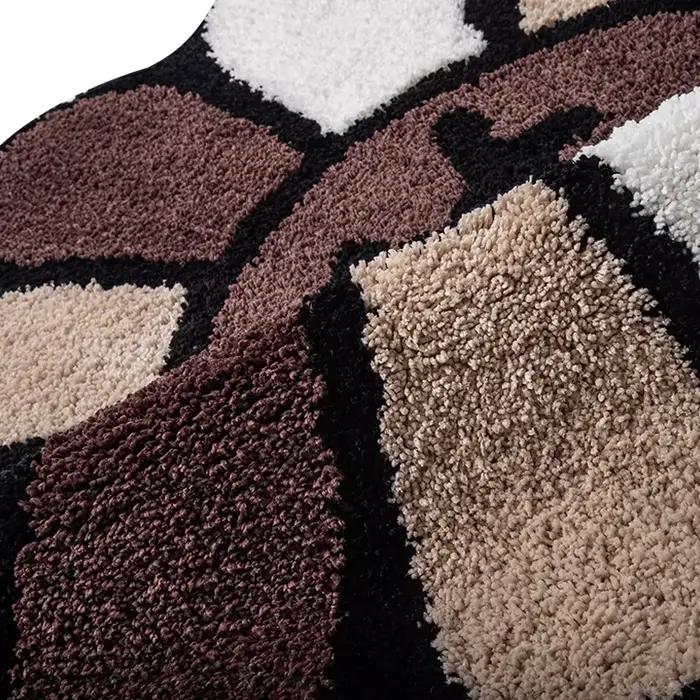 Tapis Tufting Tournesol Esthétique pour Salle de Bain Antidérapant, Tapis Moelleux Épais à Motif Fleur Cactus, Tapis en Peluche pour Chambre à Coucher, Décoration Maison, Cadeau