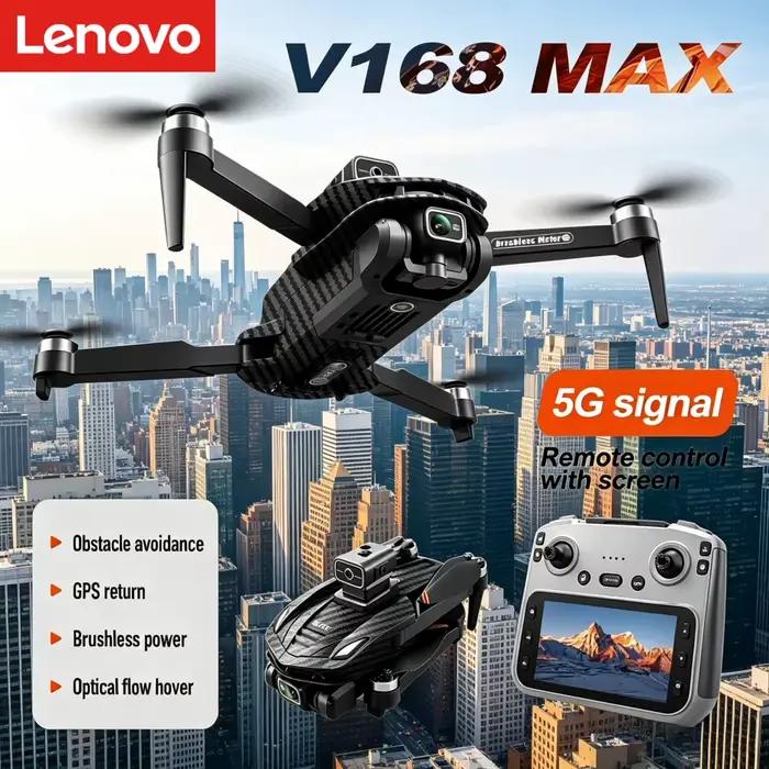 Drone Lenovo V168 MAX 4K HD 8K 5G Brushless Anti-chute à quatre axes longue portée avec évitement d'obstacles