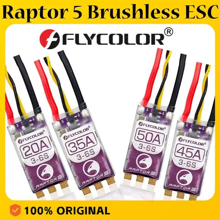 Contrôleur de vitesse sans balais Flycolor Raptor5 20A 35A 45A 50A BLHeli-32 ESC 3-6S PMW 128K Dshot Proshot pour drone de course FPV RC