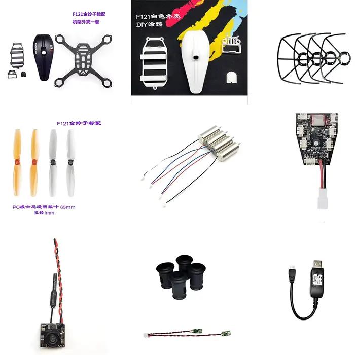 F121 RC Quadcopter Drone pièces de rechange coque lame moteur chargeur cadre de protection caméra de contrôle de vol LED joint torique