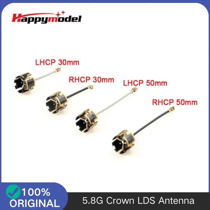 Happymodel Crown 5.8GHz LDS antenne RHCP LHCP pour Micro FPV Whoop longue portée RC Racing Drone