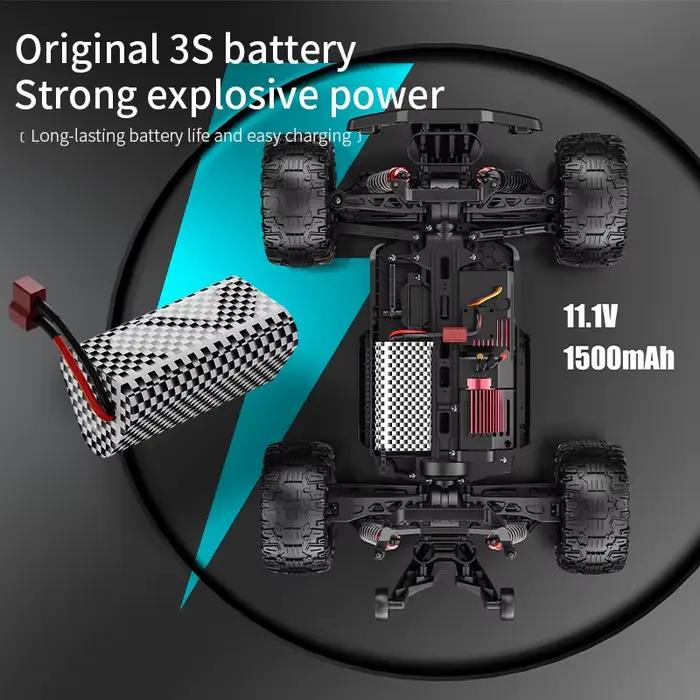 RC Voiture KF10 1:10 4WD Vitesse 70km/h Terrain Tout-Usage Blanc Noir Vert Monster Truck Occasions Spéciales