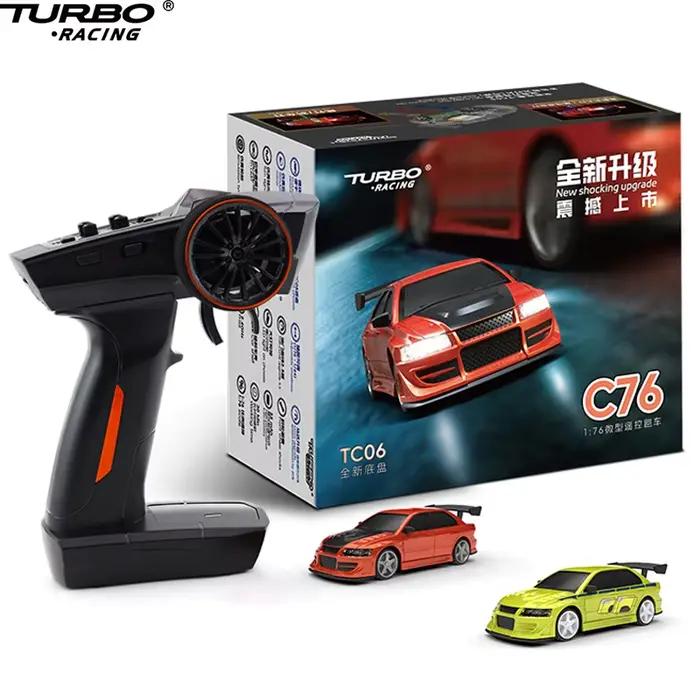 Turbo Racing 1/76 C76 course à pied plate MINI RTR modèle télécommandé voiture sur route jouets de bureau