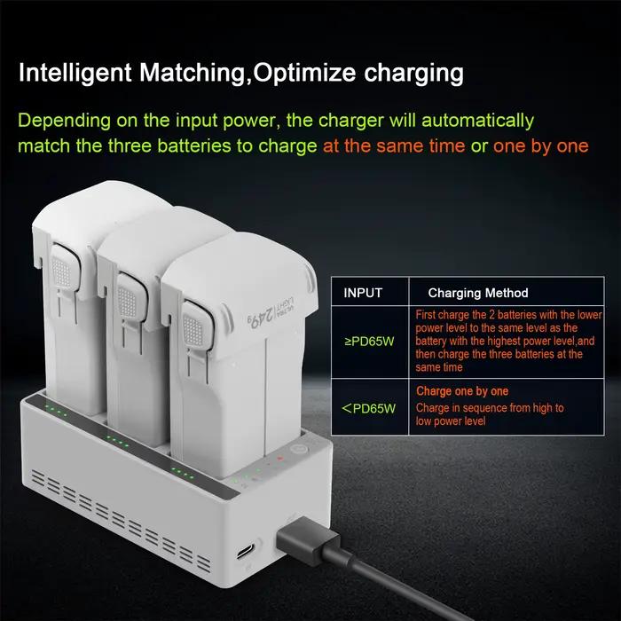 Chargeur de batterie intelligent 100W pour drone DJI Lito 1/Lito X1
