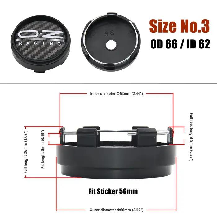 Lot 4 65MM/66MM/68MM Capuchons Jante Centre De Roue Caches Moyeu Enjoliveurs Tapacubos OZ Autocollants Pour Voiture