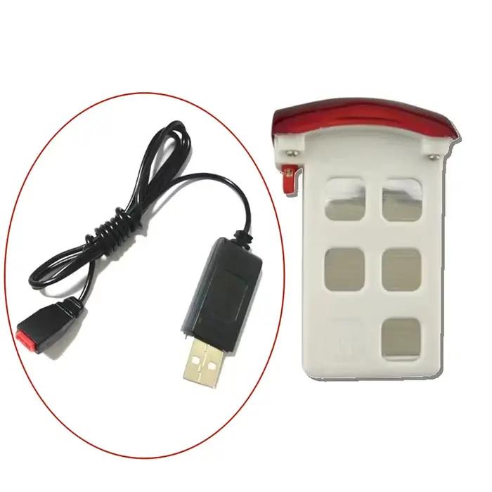 SYMA Drone câble de chargeur USB 2Pack 3.7V 1S cordon de charge de remplacement pour X21 X26 X5HW X5A-1 X5UW X9S X54HW X56W RC quadrirotor
