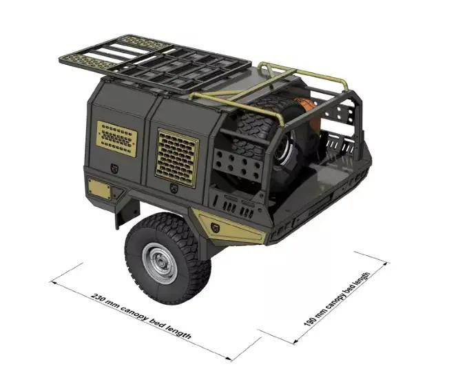 Pare-volants en plastique de haute qualité pour camions RC4WD TF2 TF3 Killerbody Land Cruiser LC70 modification de boîte de chargement arrière blanc jaune pour collectionneurs