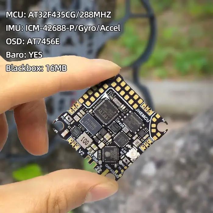 JHEMCU GHF435AIO V2 contrôleur de vol FC récepteur ELRS 2.4G intégré 20A ESC