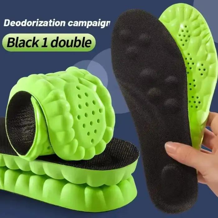 Semelles intérieures 4D Sport ultra-douces pour chaussures, coussinets d'absorption des chocs pour les pieds, soutien de la voûte plantaire, inserts orthopédiques pour baskets