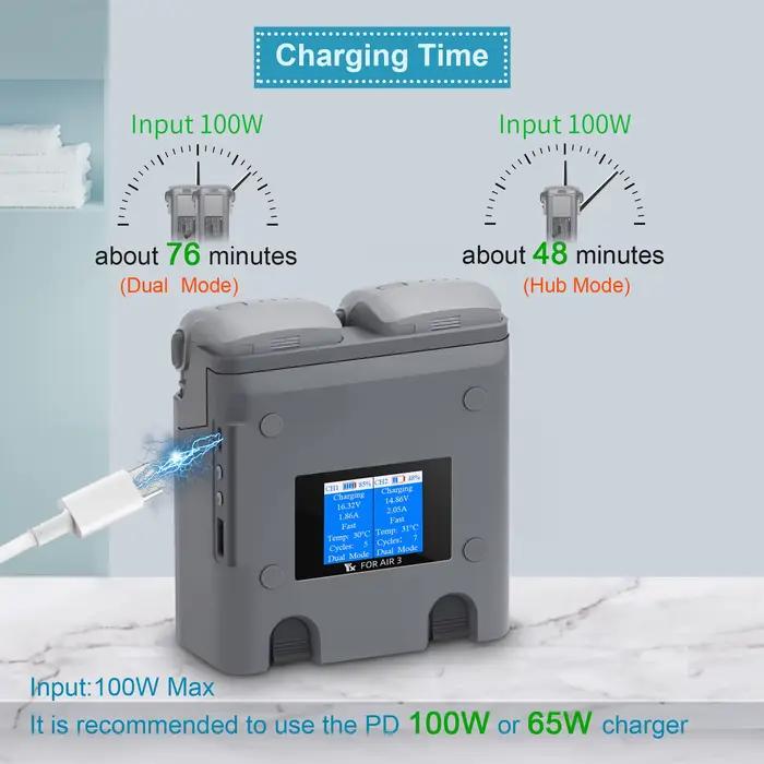 Chargeur Intelligent de batterie de Hub de charge d'affichage numérique bidirectionnel pour Drone de banque