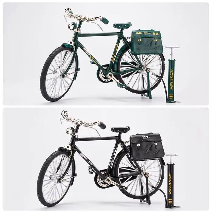 Mini modèle de vélo en alliage bricolage pour enfants, vélo en métal de simulation rétro, assemblage de jouets de collection dos, cadeaux