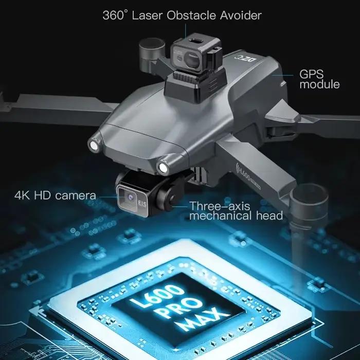 Drone L600 PRO MAX 4K à trois axes PTZ HD