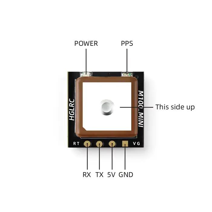 HGLRC M100 MINI GPS 10e génération puce positionnement à trois modes 3.3 V-5 V pour Drone de course FPV