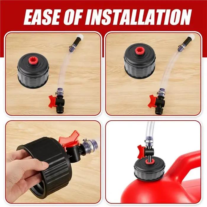 Kit de 4 bouchons de bidon de carburant de course avec tuyau de remplissage pour bidon de 5 gallons