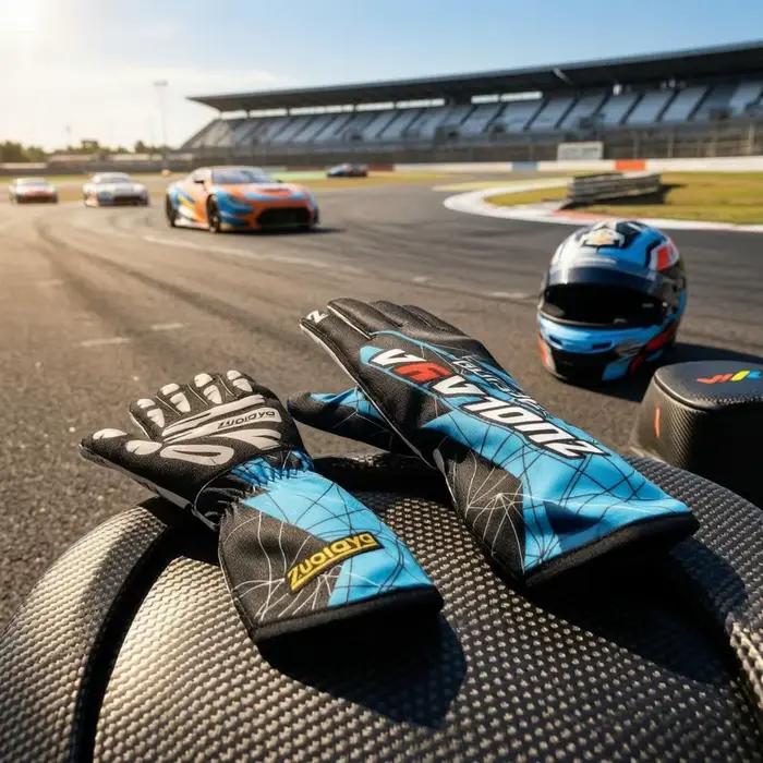 Gants de course en silicone avec impression graphique, légers, extensibles, accessoire sportif, gants de conduite pour karting