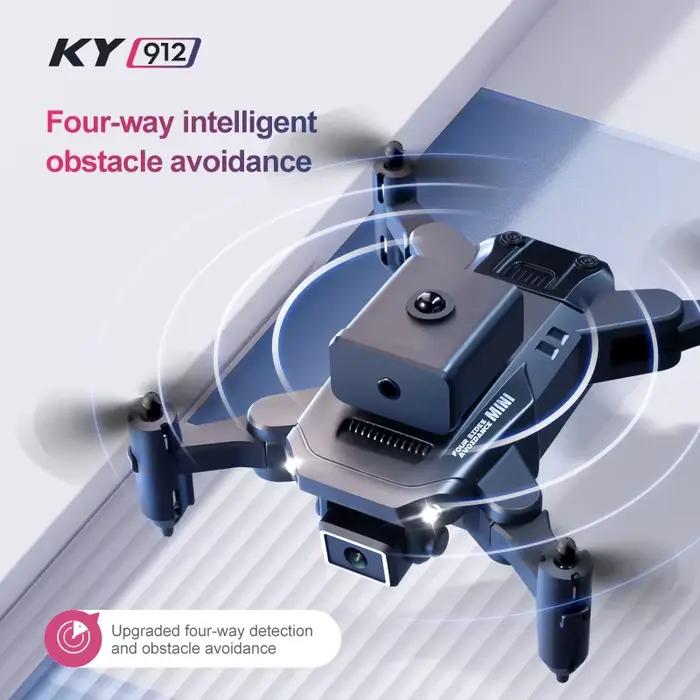 Mini Drone KY912 Portable avec Caméra 4K pour Touriste Drone Professionnel, Suivi Intelligent, Transmission WIFI HD