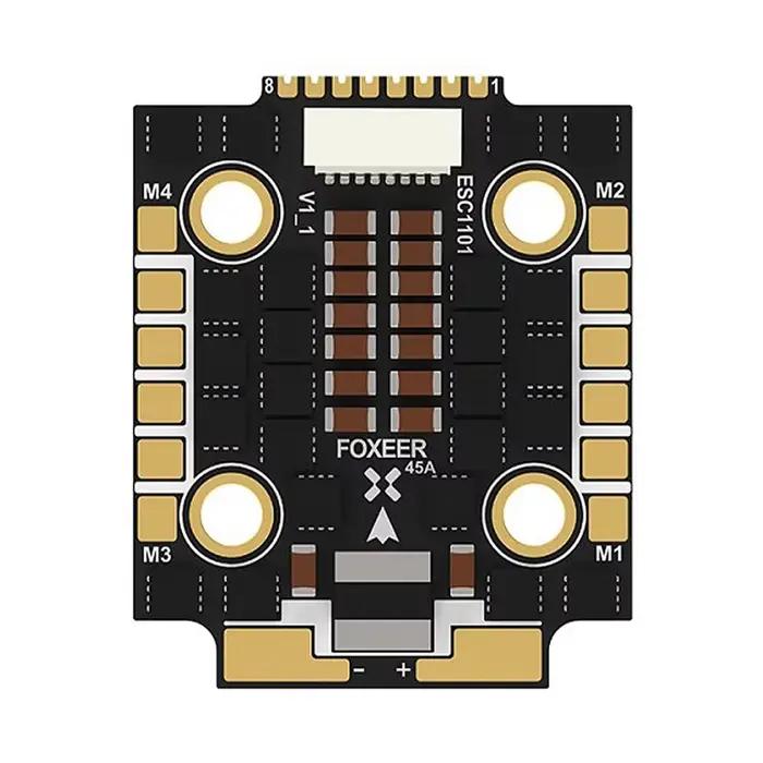 FOXEER Reaper F4 Mini 45A 4-en-1 ESC 128K BLHeli32 Entrée DShot 150/ 300/ 600/ 1200/ MultiShot/ OneShot 3-6S Lipo pour