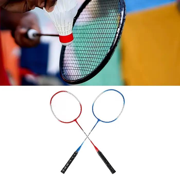 2 pièces raquettes + 1 sac de raquette ensemble de raquettes de Badminton pour débutants enfants adultes inclus raquette de sport Durable en alliage de fer