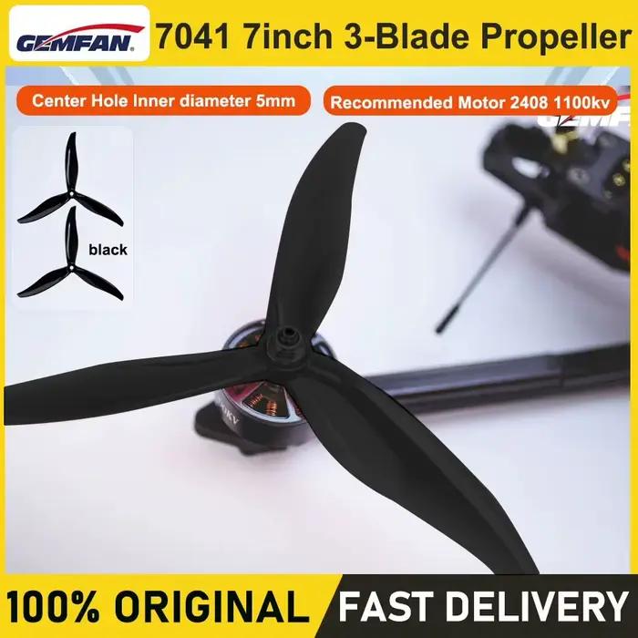 Hélices GemFan 7041 7 pouces à 3 pales (2CW+2CCW) pour drone